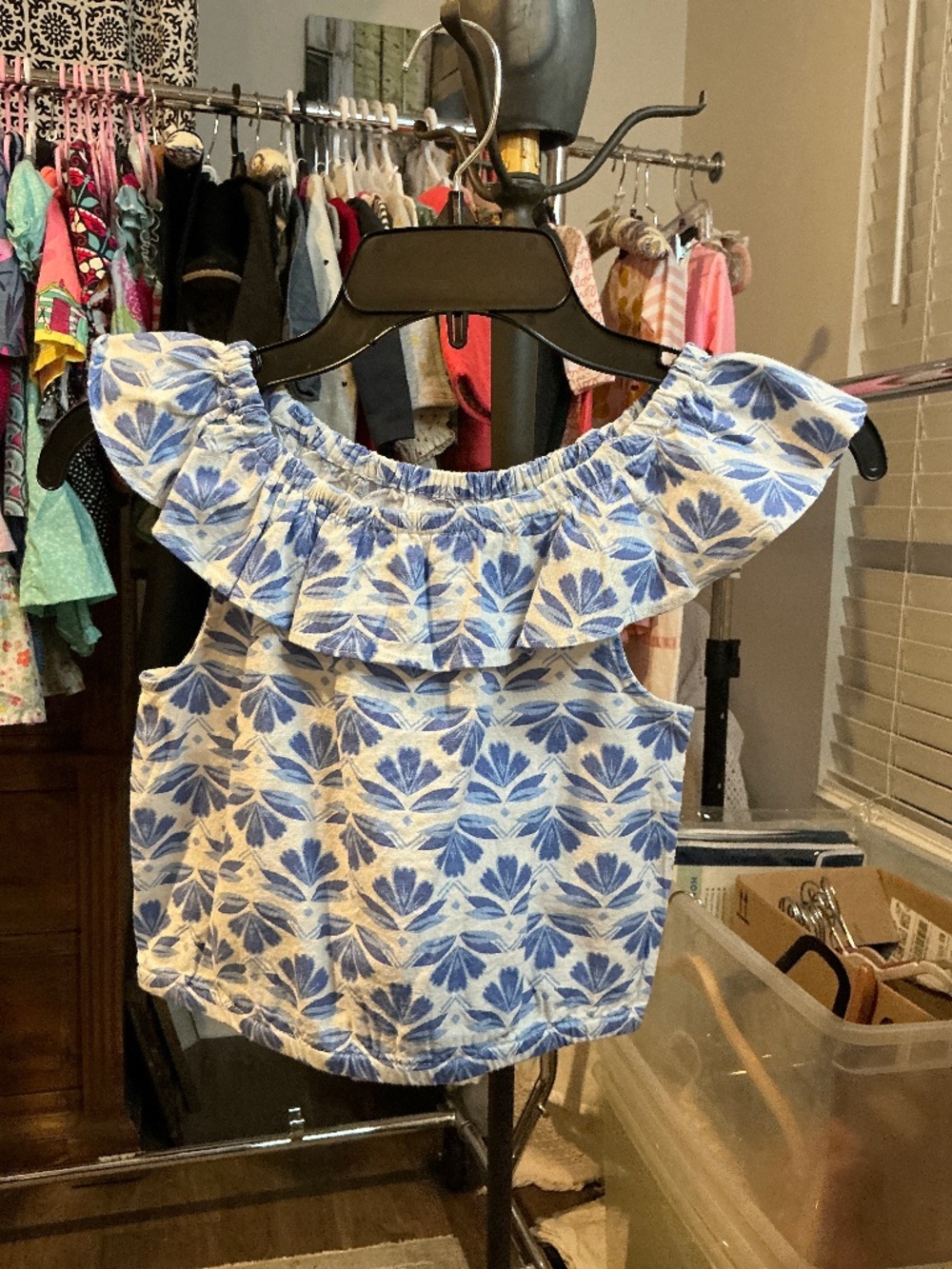 Sigrid Olsen girls linen top 7/8